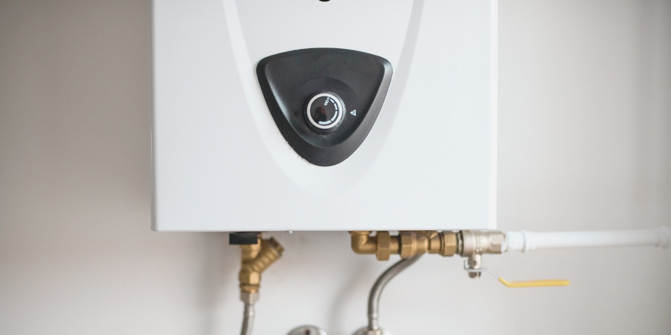 white gas boiler