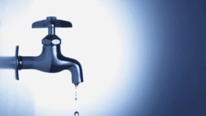 Leaking tap dripping water